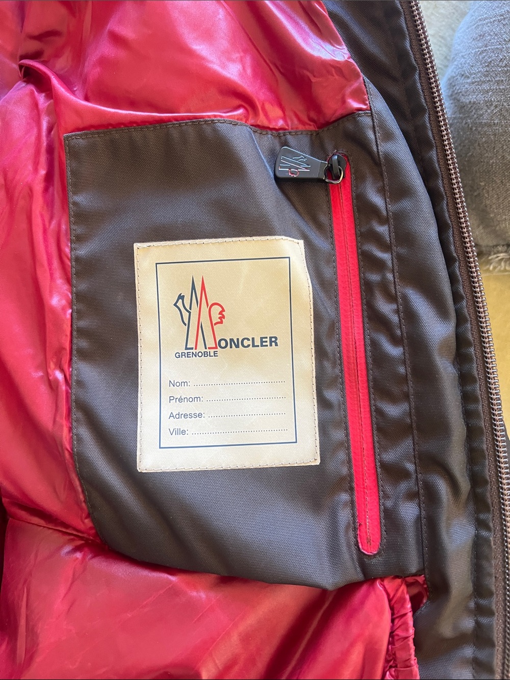 Moncler Brown Quilted & Herringbone Hooded Mixed-Material Jacket - Picture 4 of 8